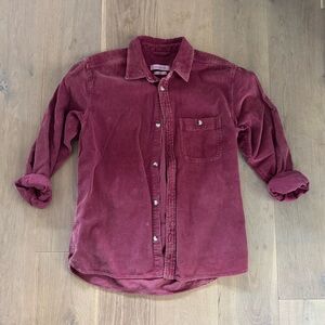 Urban outfitters corduroy rust button up shacket